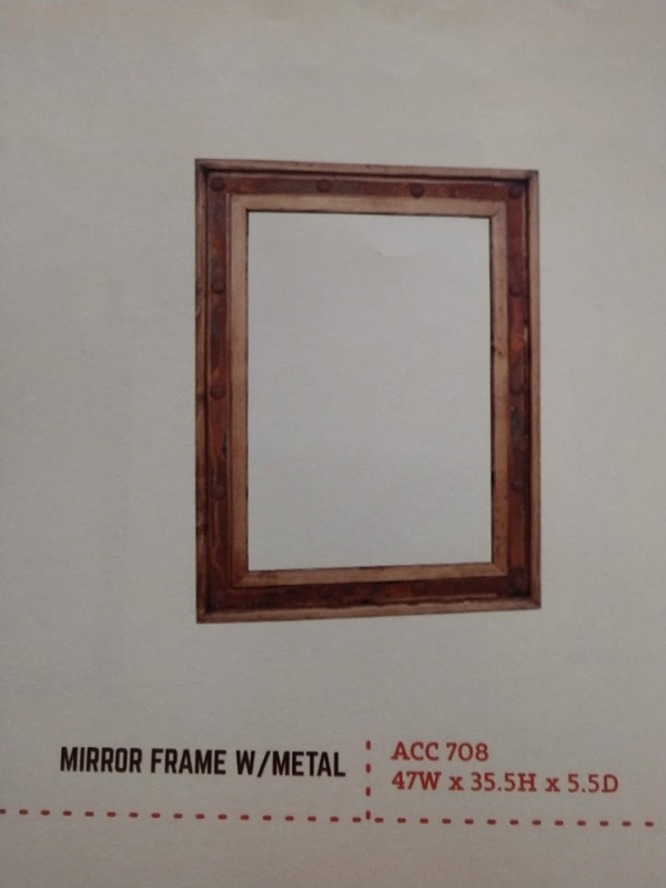 Rustic Metal Framed Mirror