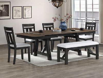 Maribelle Wheat Charcoal Dining Table